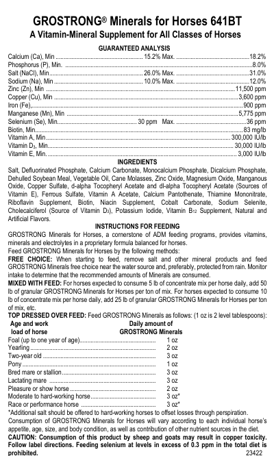 GROSTRONG Horse Mineral 25lb