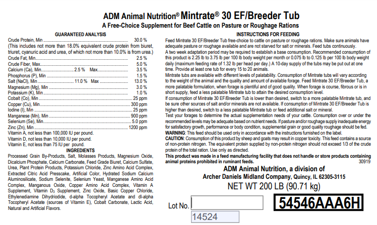 Mintrate 30 EF/Breeder Tub