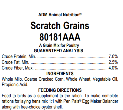 Scratch Grains 50lb Poultry