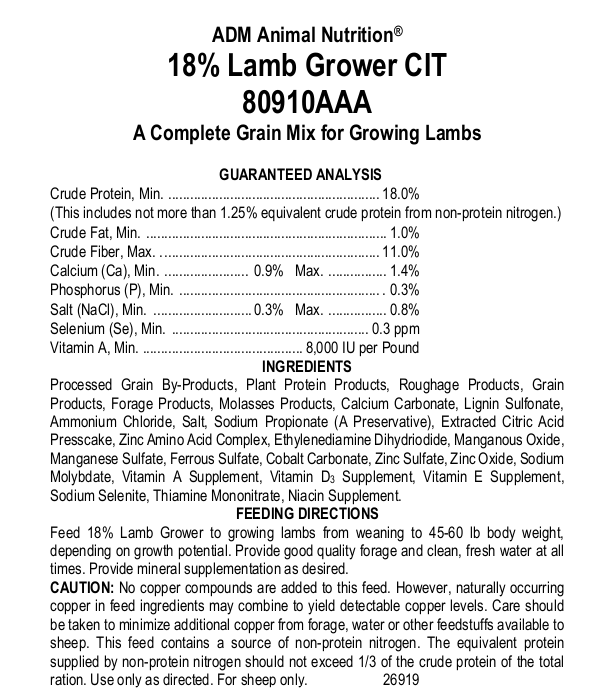 18% Lamb Grower