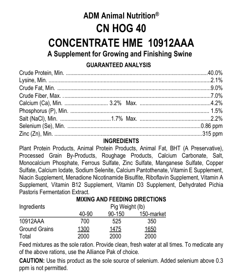40% Hog Concentrate