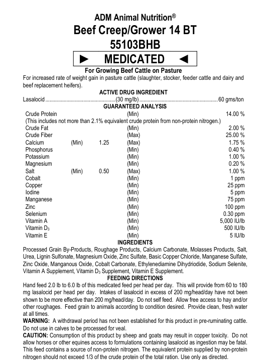 Bulk Beef Creep/Grower 14BT