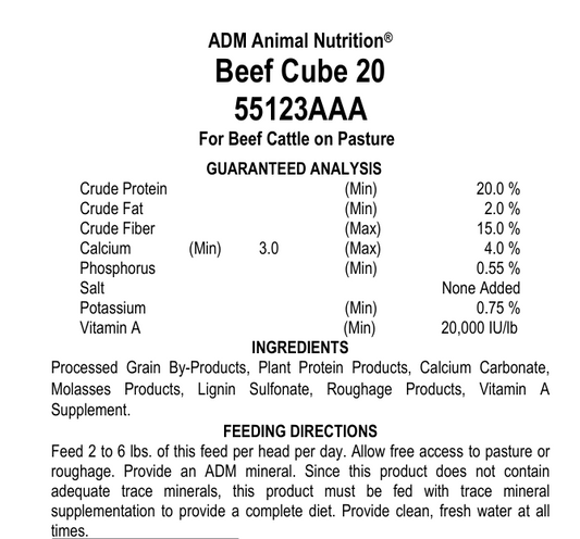 Beef Cube 20 50#