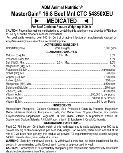 Mastergain 16:8 CTC Cattle Mineral
