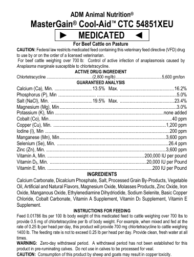 Mastergain Cool-AID CTC Cattle Mineral