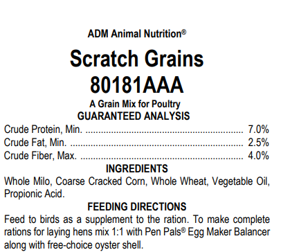 Scratch Grains 50# Poultry