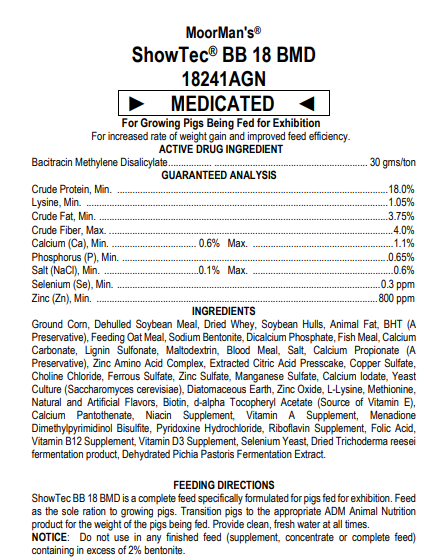 Showtec BB18 Pig Feed w/ BMD