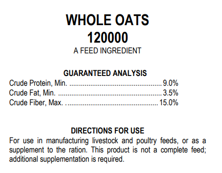 Whole Oats 50lb