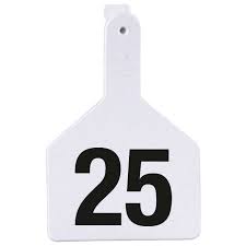ZTAG White Cow Numbered 25ct