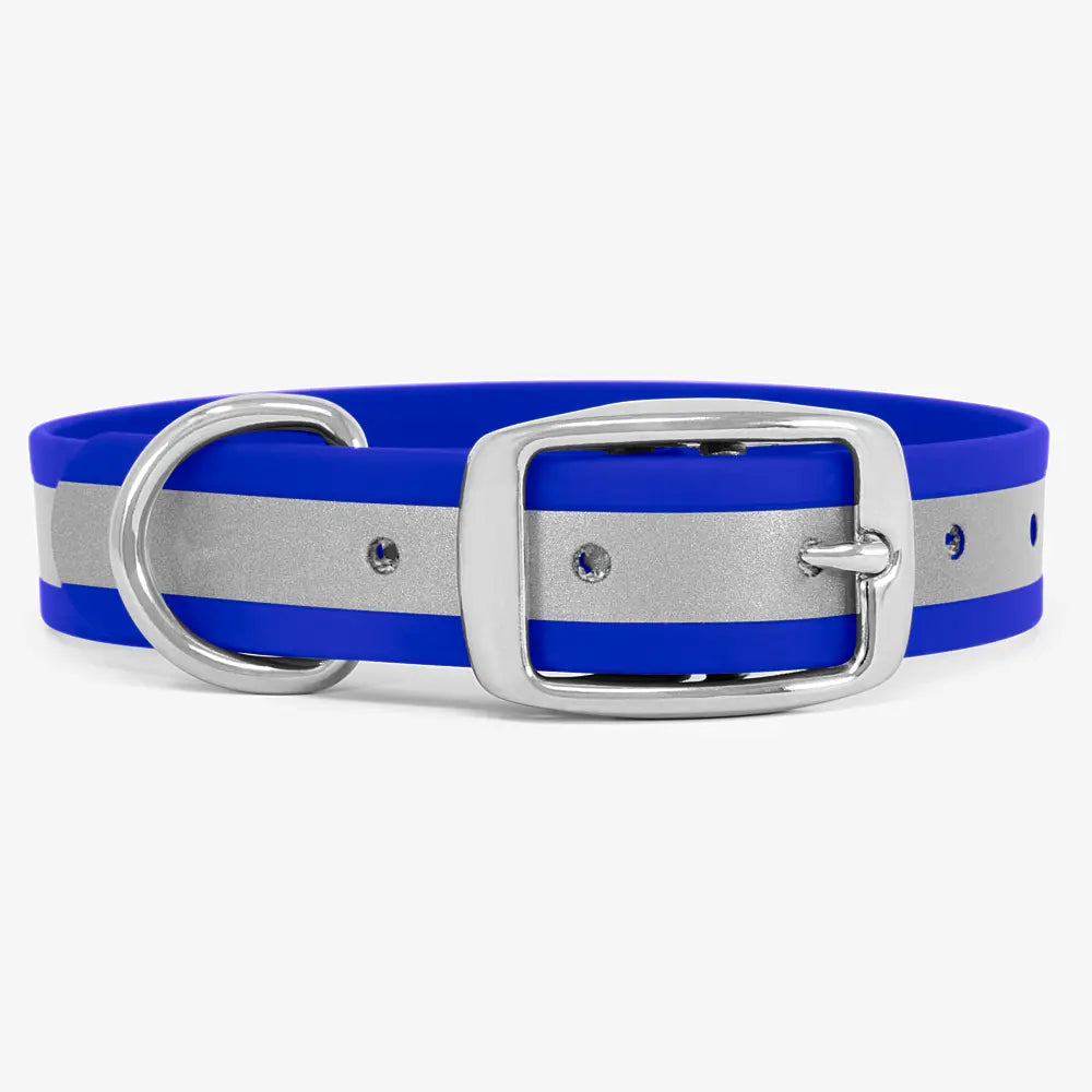 Dog Collar Reflective blue 21"