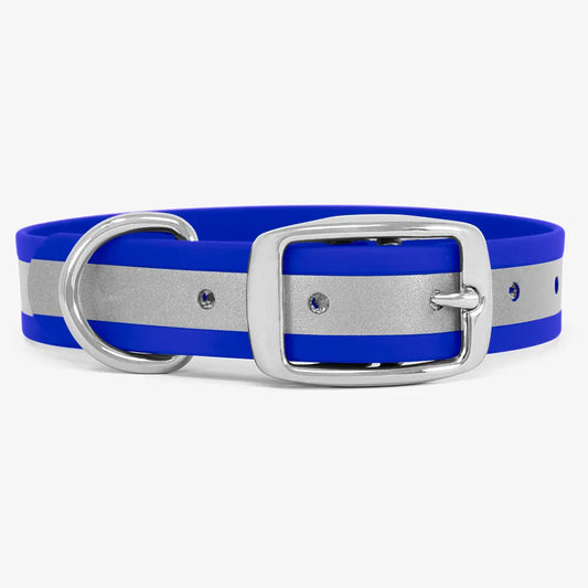 Dog Collar Reflective blue 23"